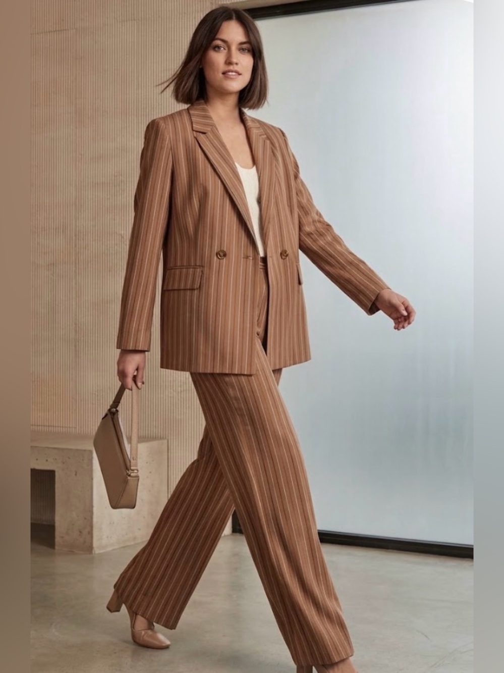 b.young collection Bydatuma Pinstripe Blazer & Pants - Sz 40/US 10 - NWT